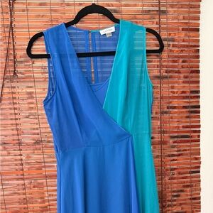 Calvin Klein Asymmetrical Blue Dress